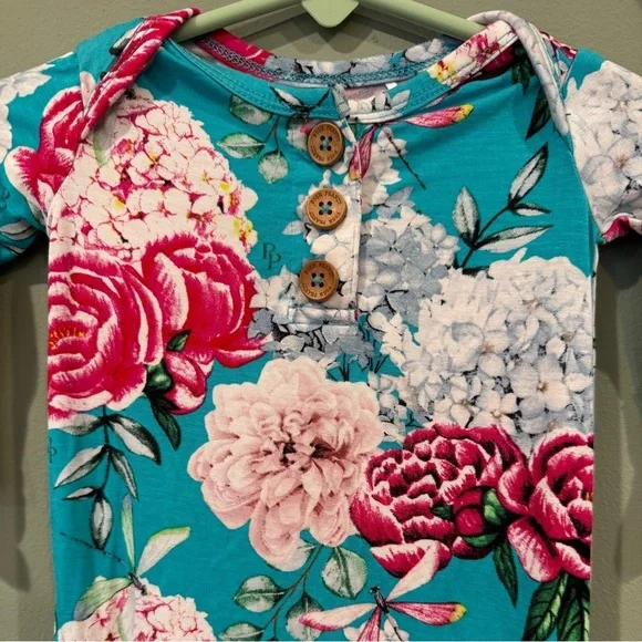 POSH PEANUT 0-3 month zip bottom sleeper; bamboo baby clothes; bamboo sleeper - Picture 7 of 13